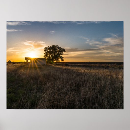 Abandoned Shed Colorado Sunset Poster (Vorne)