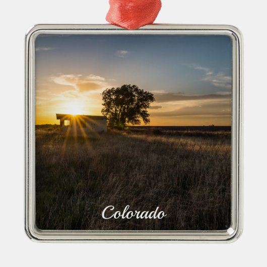 Abandoned Shed Colorado Sunset Premium Ornament (Vorne)