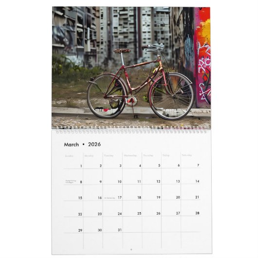 Abandoned, Street Art, Love Spaces, Graffiti Kalender (Mär 2026)