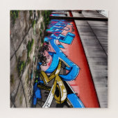 Abandoned Street with Graffiti Street Art Puzzle (Horizontal)