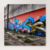 Abandoned Street with Graffiti Street Art Puzzle (Vertikal)
