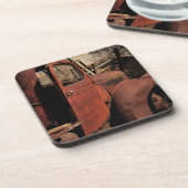 Abandoned Truck on Abandoned Iowa Farm Getränkeuntersetzer (Linke Seite)