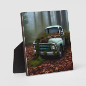 Abandoned Truck Tabletop Art Plaque Fotoplatte (Vorderseite)