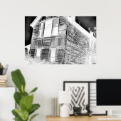 Abandoned Two Story House - negative Poster (Heimbüro)