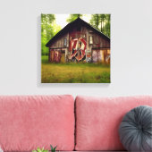 Abandoned Weathered Barn in the Woods Leinwanddruck (Insitu (Wohnzimmer))