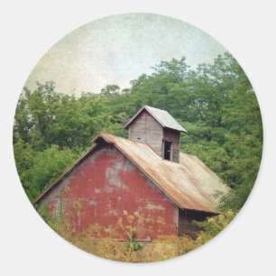 Abandoniert und überwuchert runder aufkleber