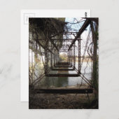 Abandonierte Brücke über die Belle Isle Postkarte (Vorne/Hinten)