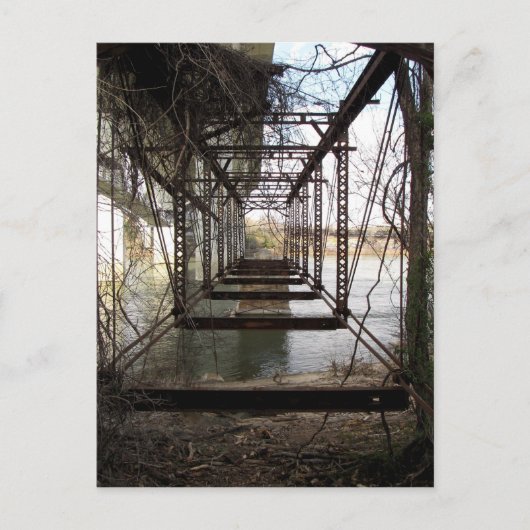 Abandonierte Brücke über die Belle Isle Postkarte (Vorderseite)