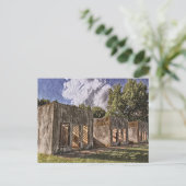 Abandonierte Route 66 Motel-Malerei Postkarte (Stehend Vorderseite)