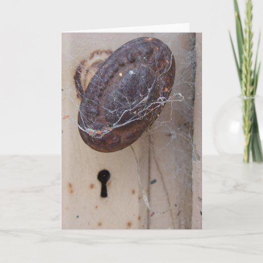 Abandonierte Tür mit Spider Web Karte (Vorderseite)