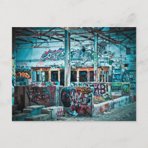 Abandonierte Werkfotografie Postkarte