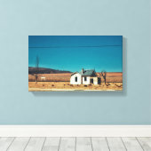Abandonierter Bahnhof in Namibia Canvas Print Leinwanddruck (Insitu (Holzboden))