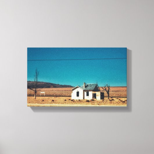 Abandonierter Bahnhof in Namibia Canvas Print Leinwanddruck (Vorderseite)