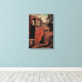 Abandonierter Verkehr, alter abandonierter Lkw Leinwanddruck (Insitu (Holzboden))