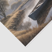 Abandontes Ruderboot im Schlamm im Morgengrauen Seidenpapier (Ausschnitt)