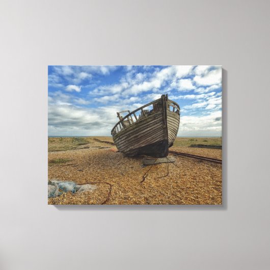 Abandred Holzfischboot | Dungeness Leinwanddruck (Vorderseite)