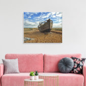 Abandred Holzfischboot | Dungeness Leinwanddruck (Insitu (Wohnzimmer))