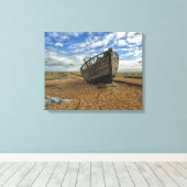 Abandred Holzfischboot | Dungeness Leinwanddruck (Insitu (Holzboden))