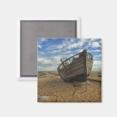 Abandred Holzfischboot | Dungeness Magnet (Vorderseite/Rückseite)