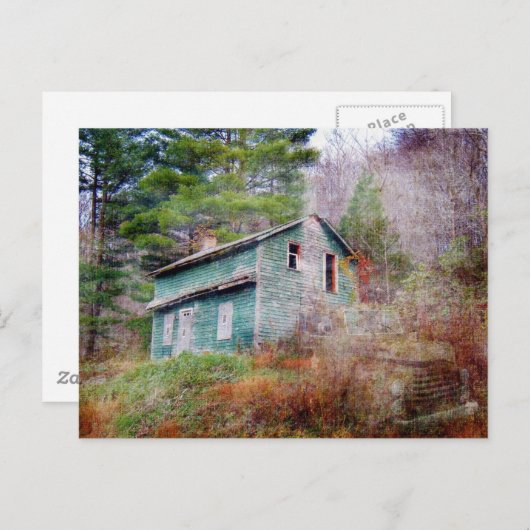 Abandred House and Truck Digital Art Postkarte (Vorne/Hinten)