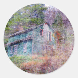 Abandred House Runder Aufkleber