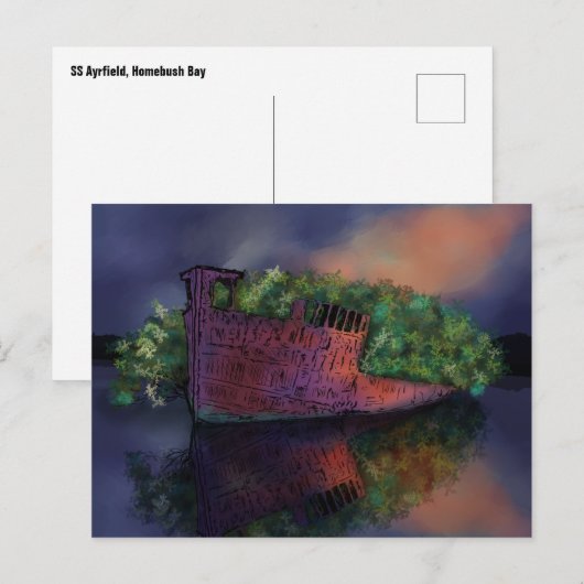 Abandred SS Ayrfield Postcard Postkarte (Vorne/Hinten)