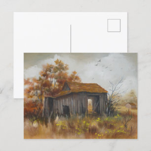 Abandred Stallfarm Rustic Country Postcard Postkarte