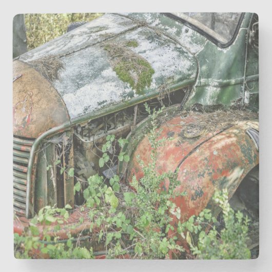 Abandred Vintag Lkw Steinuntersetzer (Vorderseite)
