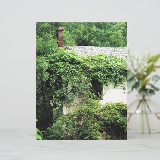 Abandred White House im Wald (Stehend Vorderseite)