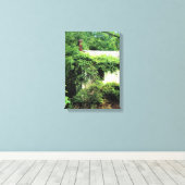 Abandred White House im Wald Leinwanddruck (Insitu (Holzboden))