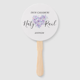 Abanico Personalizado en Tonos Lilas  Fächer