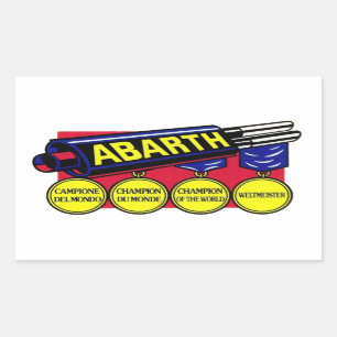 Abarth-Auspuff-Aufkleber Rechteckiger Aufkleber