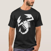 Abarth Skorpion Logo Weiß Klassischer T - Shirt (Vorderseite)