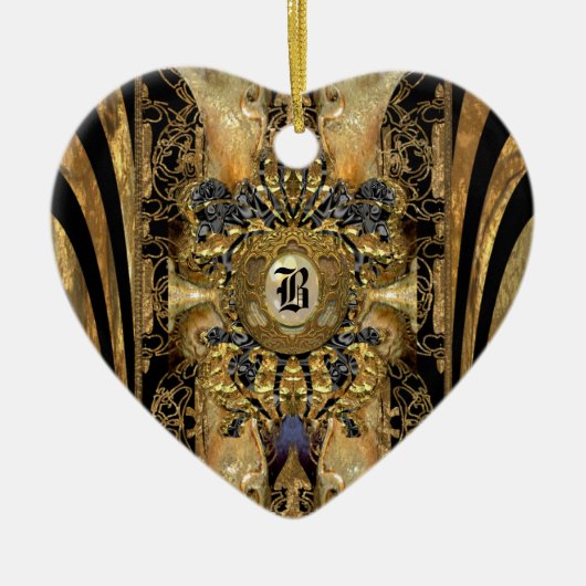 Abasham Viktorianisch Monogram Keramik Ornament (Vorne)