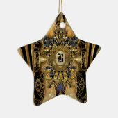 Abasham viktorianisches Stern-Monogramm Keramik Ornament (Rechts)