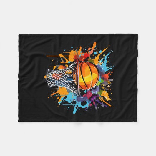 Äbäsketllco. Colorful Sketll Graphic Fleecedecke (Vorderseite (Horizontal))
