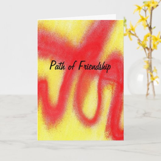 Abastract kardiert Freundschaft Karte (Gelbe Blume)