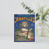 Abatilles Arcachon France Vintage Poster 1920 Postkarte (Stehend Vorderseite)