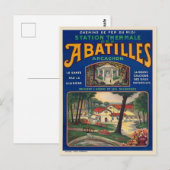Abatilles Arcachon France Vintage Poster 1920 Postkarte (Vorne/Hinten)