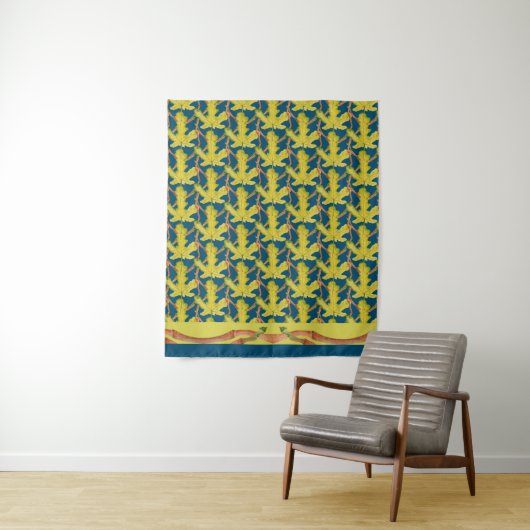 Abb. Blätter auf Tapestry Wandteppich (Beispiel)