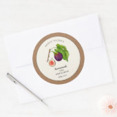 Abb. Preserve Jam Jar mit Kraft-Papierstreifen Runder Aufkleber (Umschlag)