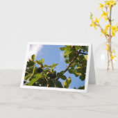 Abb. Tree, Blue Sky Portrait Karte (Gelbe Blume)