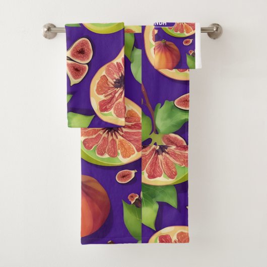 Abb. Wasserfarbiges Personalisiertes Muster Badhandtuch Set (Insitu)