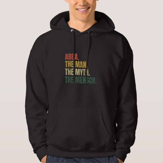 Abba Der Mann der Myth Der Mensch Jiddischen Vater Hoodie (Vorderseite)