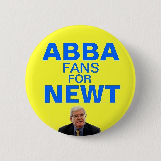 Abba Fans für Newt- Gingrichknopf Button (Vorderseite)