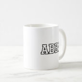 Abba Name Typografie Design Kaffeetasse (VorderseiteRechts)