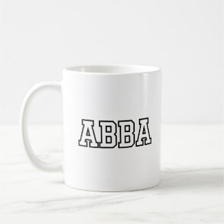 Abba Name Typography Design Kaffeetasse