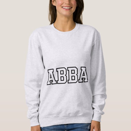 Abba Name Typography Design Sweatshirt (Vorderseite)