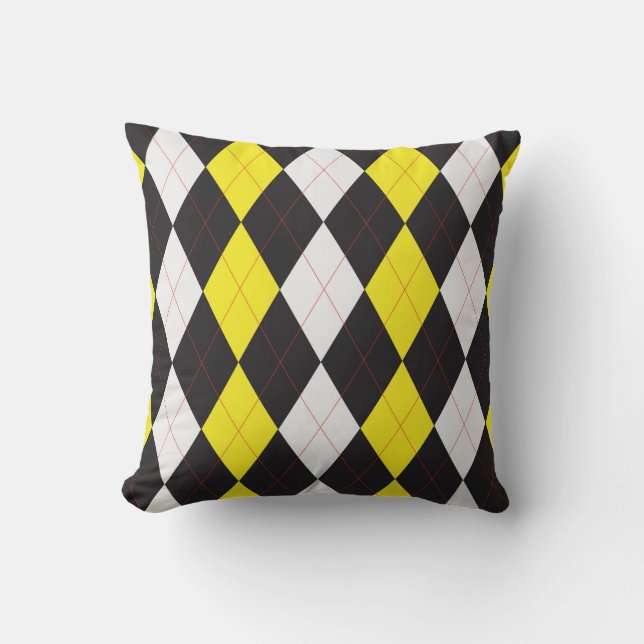 Abba Zabbabuzz Raute Throw Pillow Kissen (Vorderseite)