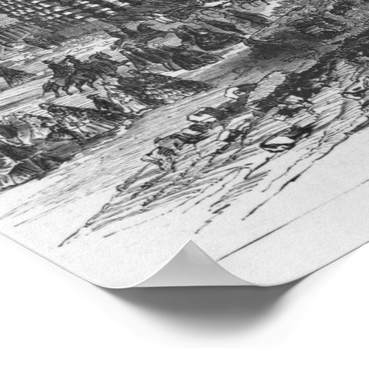 Abbau der Pariser Barrieren Poster (Ecke)